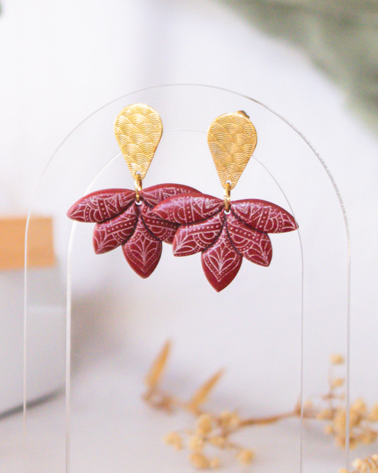Cherry Lotus Earrings
