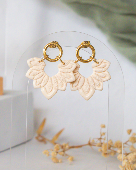 Ivory Sunburst Earrings
