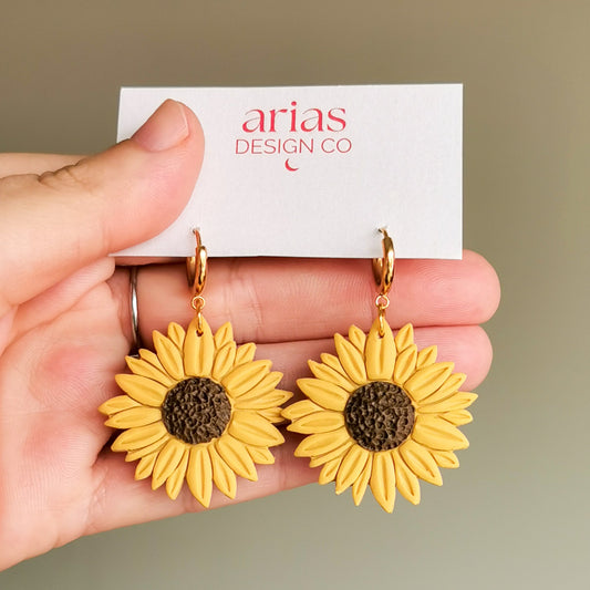 Sunflower Earrings NZ | Sunflower Jewellery NZ