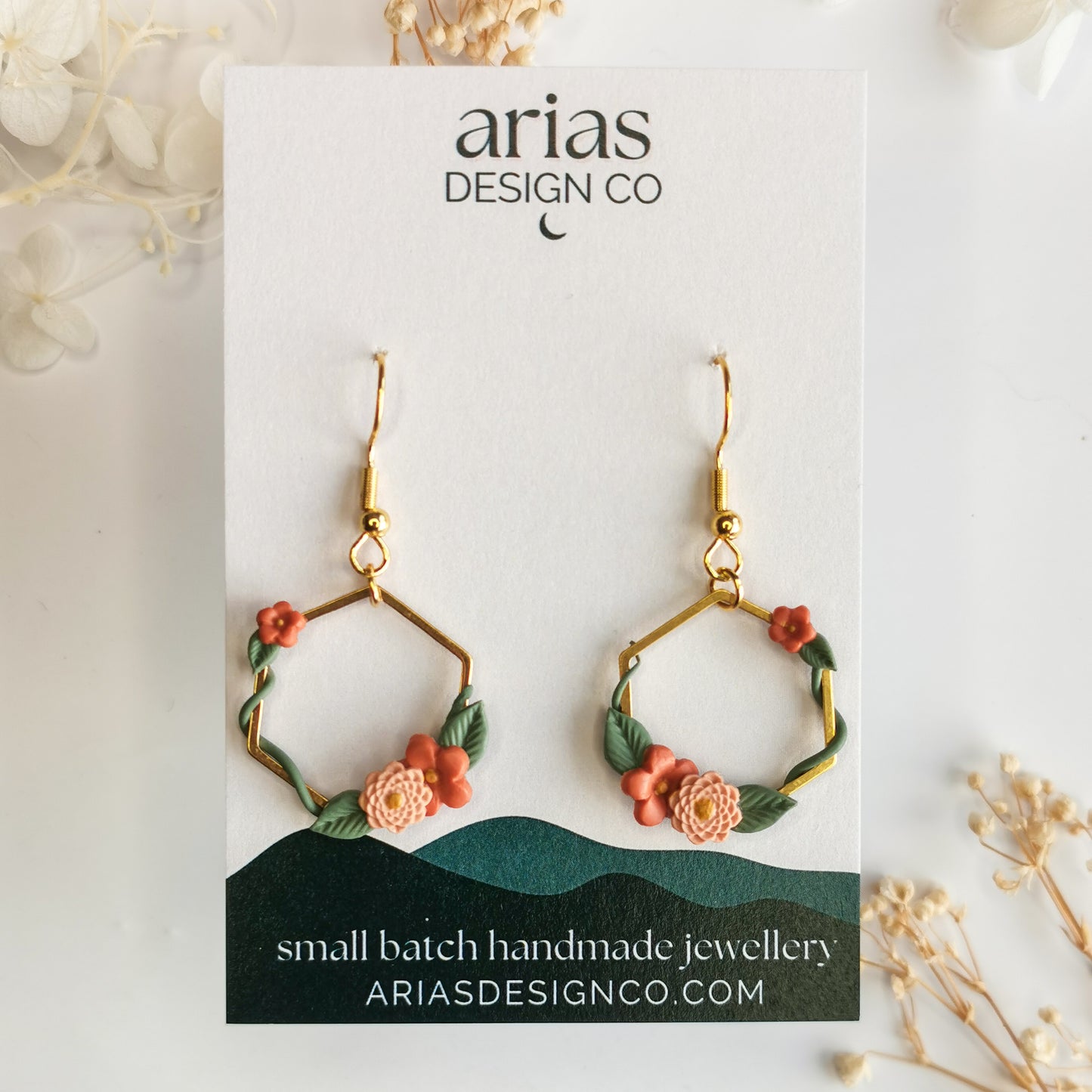 IVY Hexagon Earrings