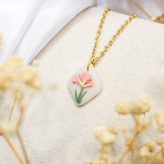 Tropical flower gold necklace | NZ jewellery brands flower necklaces