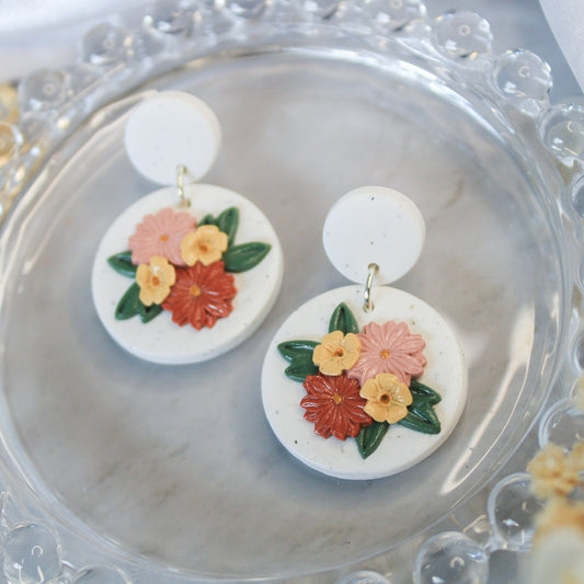 Bouquet disc polymer clay flower onlines | NZ flower jewellery brand