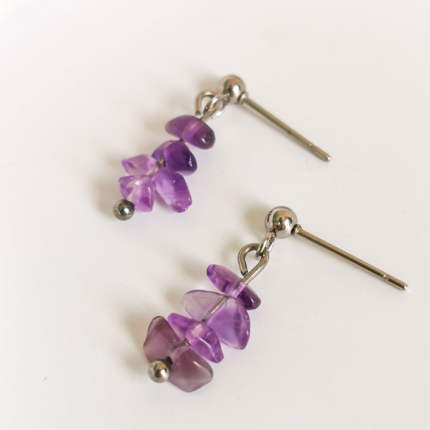 Amethyst Crystal Earrings | Purple crystal earrings NZ
