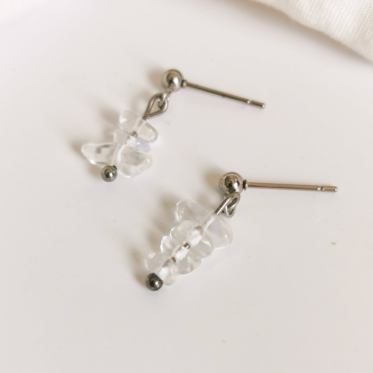 Opal Crystal Earrings | Clear crystal earrings NZ