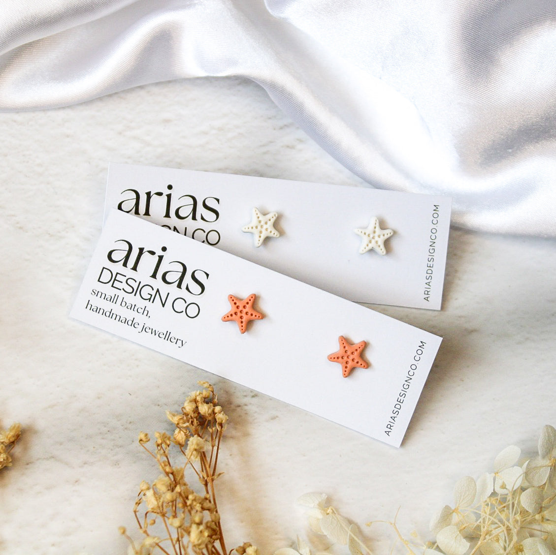 Handmade mini starfish stud earrings | Beach inspired earrings and jewellery NZ