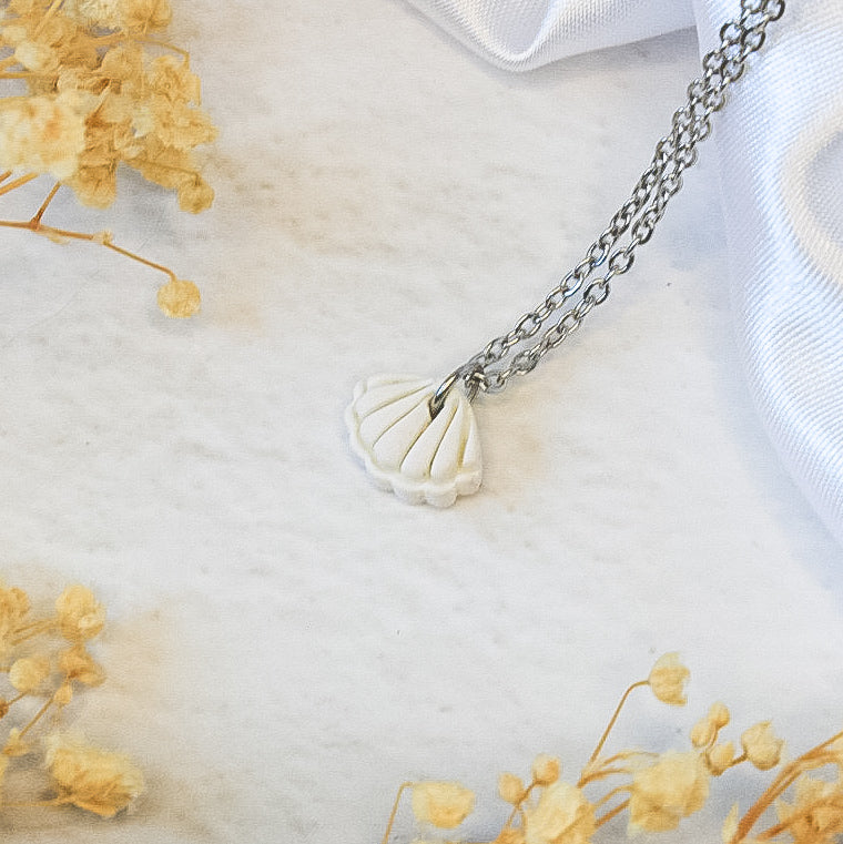 Handmade silver seashell necklace | NZ made silver necklaces