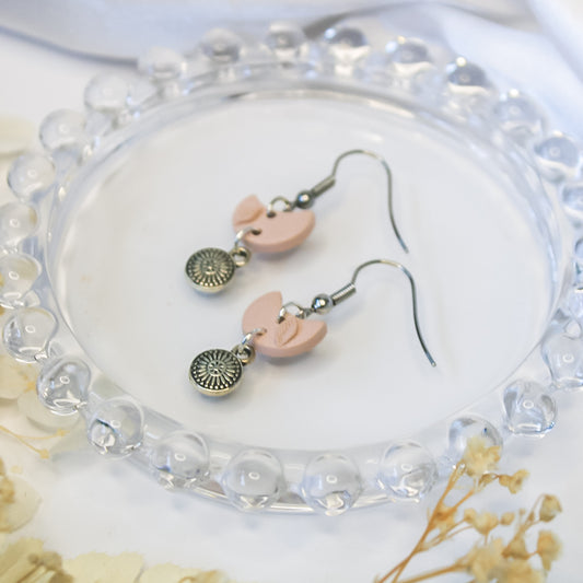 Mini crescent charm earrings | Shop NZ handmade jewellery online