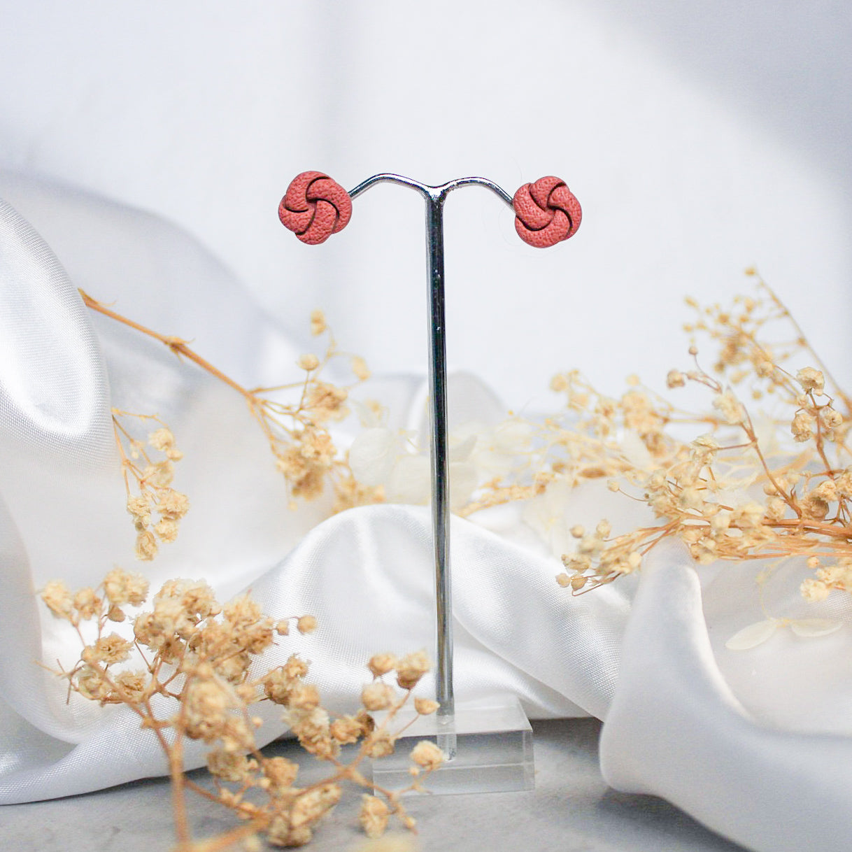 Textured Knot Stud Earrings