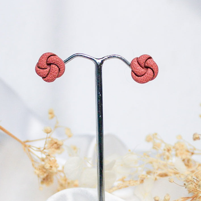 Textured Knot Stud Earrings