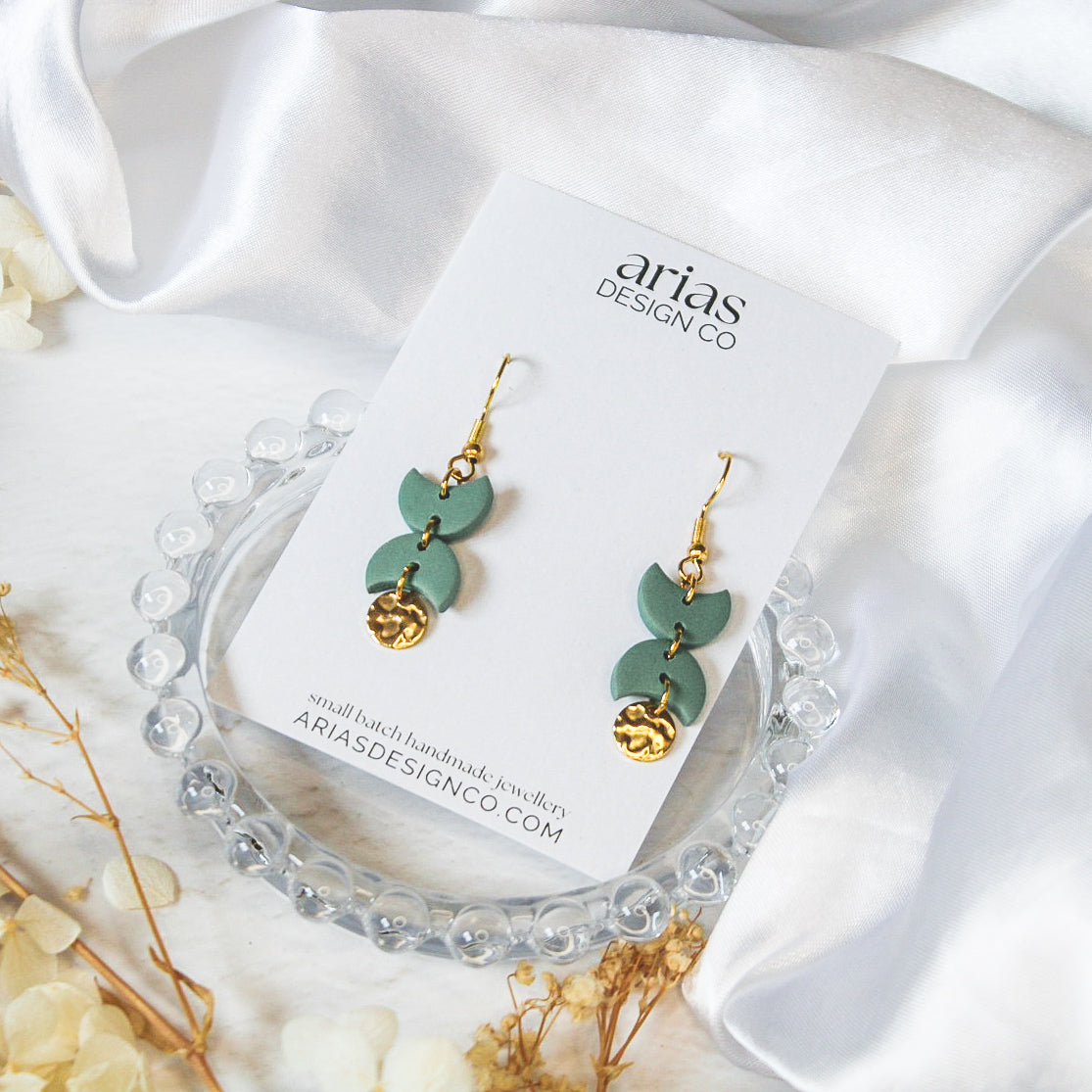 Simple Crescent Charm Earrings