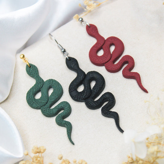 Snake Polymer Clay Statement Earrings | NZ Made Jewellery