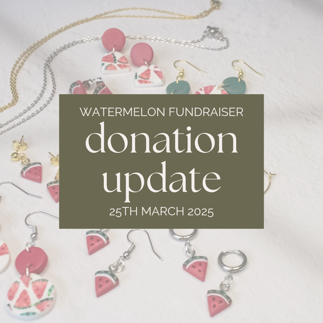 Watermelon fundraiser earrings donation update 