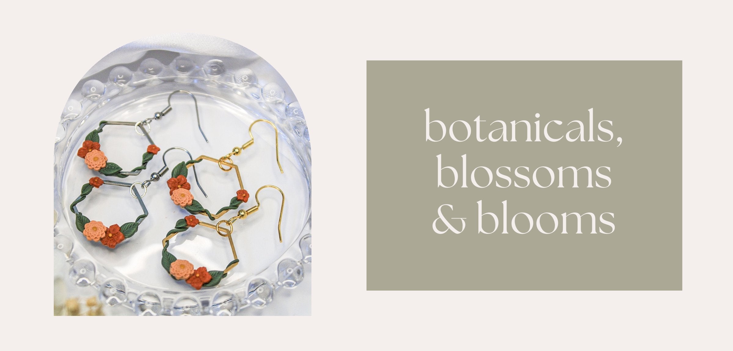 Shop NZ Made Flower Earrings | Botanicals Blossoms & Blooms Earrings NZ Handmade Jewellery