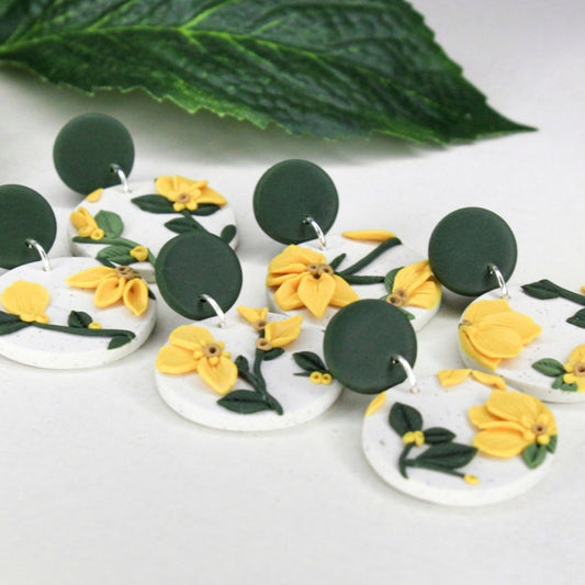 Sunshine Floral Disc Earrings