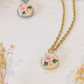 Blush & Ivory Bouquet Pendant Necklace