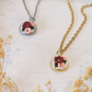 Cherry & Blush Bouquet Pendant Necklace