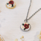Ivory & Cherry Bouquet Pendant Necklace