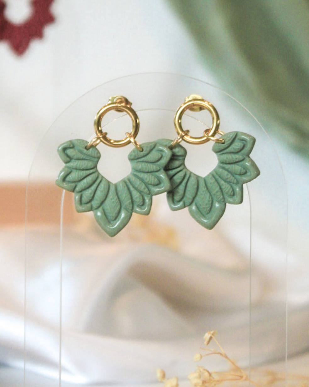 Sage Sunburst Earrings