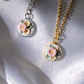 Blush & Ivory Bouquet Pendant Necklace