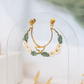 Ivory Ivy Crescent Earrings