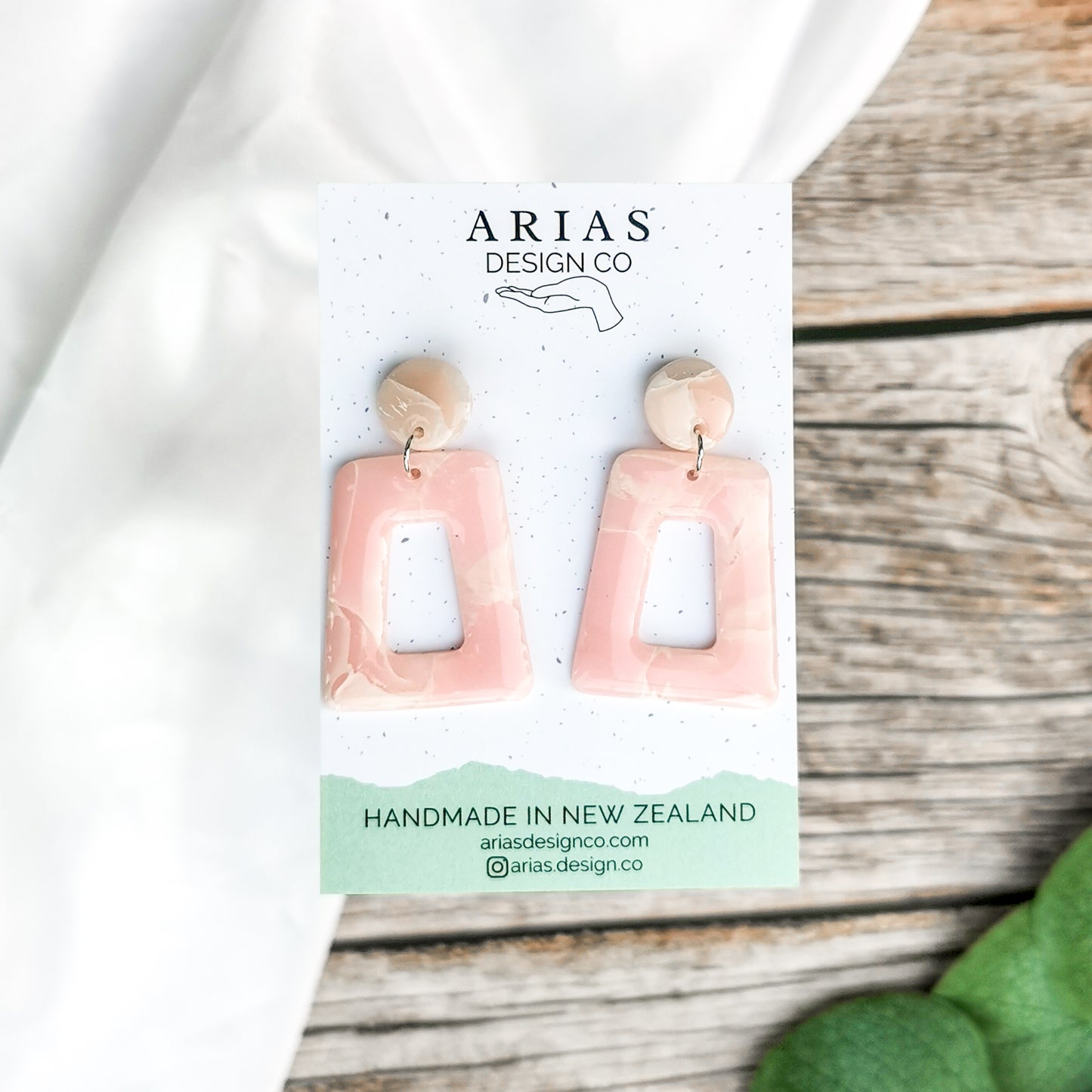 Faux Stone Trapezium Earrings