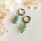 Real Crystal Jewellery - Gemstone Stacked Huggies Earrings by Arias Design Co in Aventurine