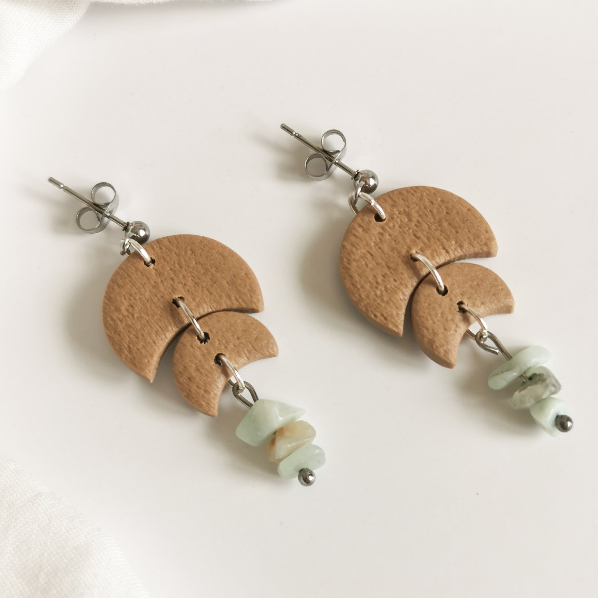 Handmade Moon Jewellery NZ | Polymer Clay Earrings by Arias Design Co