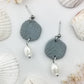 Pebble Pearl Earrings in Aqua Mist | Arias Design Co NZ Made Earrings