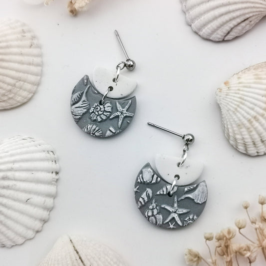 Seashell Crescent Earrings | Arias Design Co Handmade Jewellery NZ