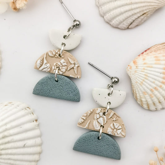 Seashell Semis Earrings | Arias Design Co Handmade Jewellery