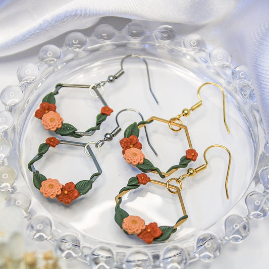 NZ Jewellery - Handmade Flower Earrings From Arias Design Co