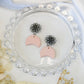 NZ handmade jewellery - pink moon and mandala design earrings