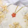 Autumn maple leaf gold necklace | NZ made gold jewellery