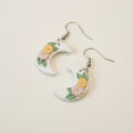 Handmade Silver Luna Bouquet Earrings — polymer clay drop earrings made in New Zealand by Arias Design Co