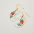Handmade Gold Luna Bouquet Earrings — polymer clay drop earrings made in New Zealand by Arias Design Co