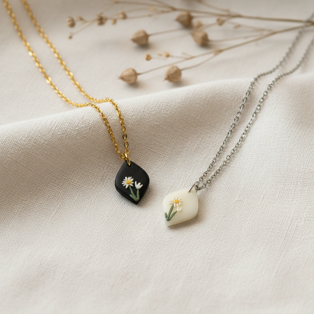 April birth flower necklace daisy NZ