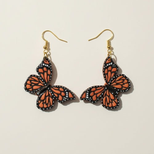 Handmade monarch butterfly earrings NZ | NZ butterfly earrings