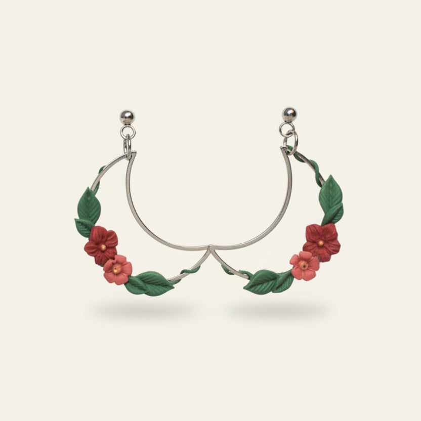 Ivy crescent earrings in silver stainless steel | NZ made dangle earrings