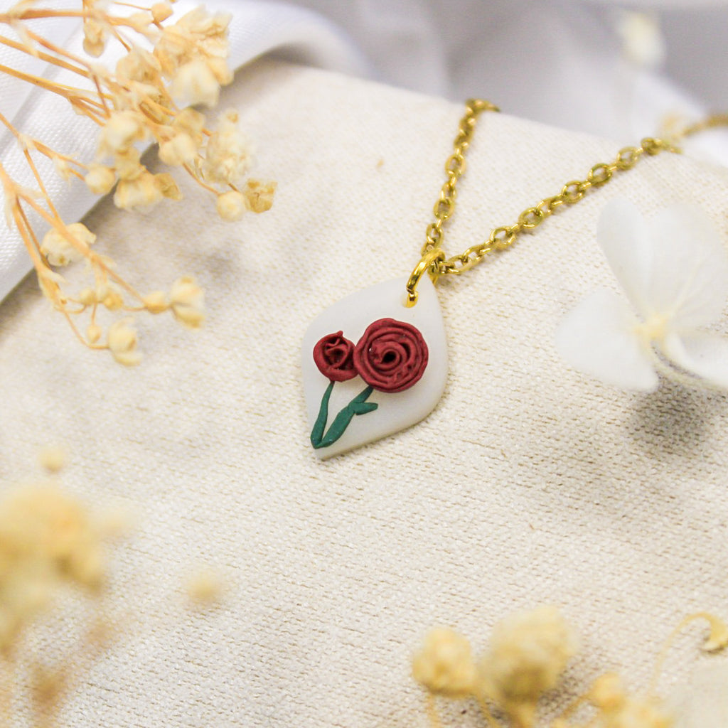 June birth flower rose jewellery handmade NZ — Arias Design Co
