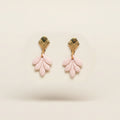 Handmade Baby Pink Bloom Earrings — polymer clay earrings made in New Zealand by Arias Design Co