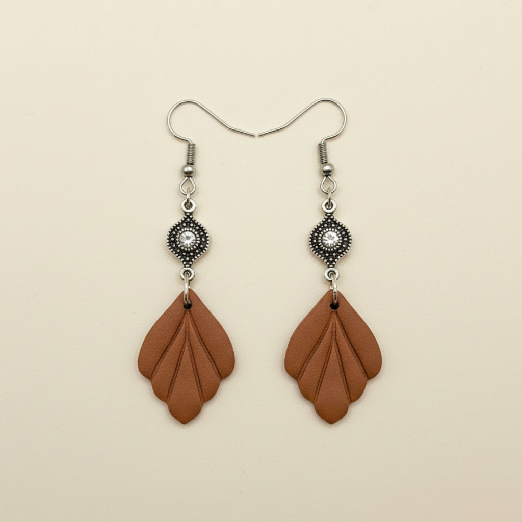 Terracotta Bloom & Charm Earrings