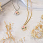 Blush & Ivory Bouquet Pendant Necklace