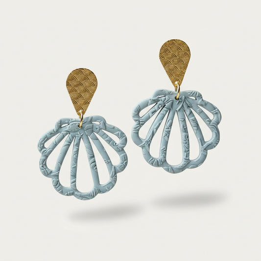 Hollow Statement Seashell Earrings