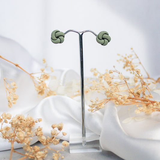 Textured Knot Stud Earrings