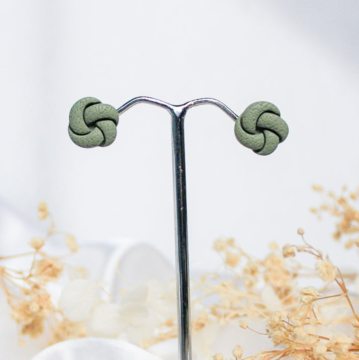 Textured Knot Stud Earrings