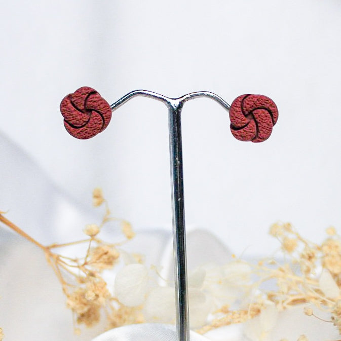 Textured Knot Stud Earrings