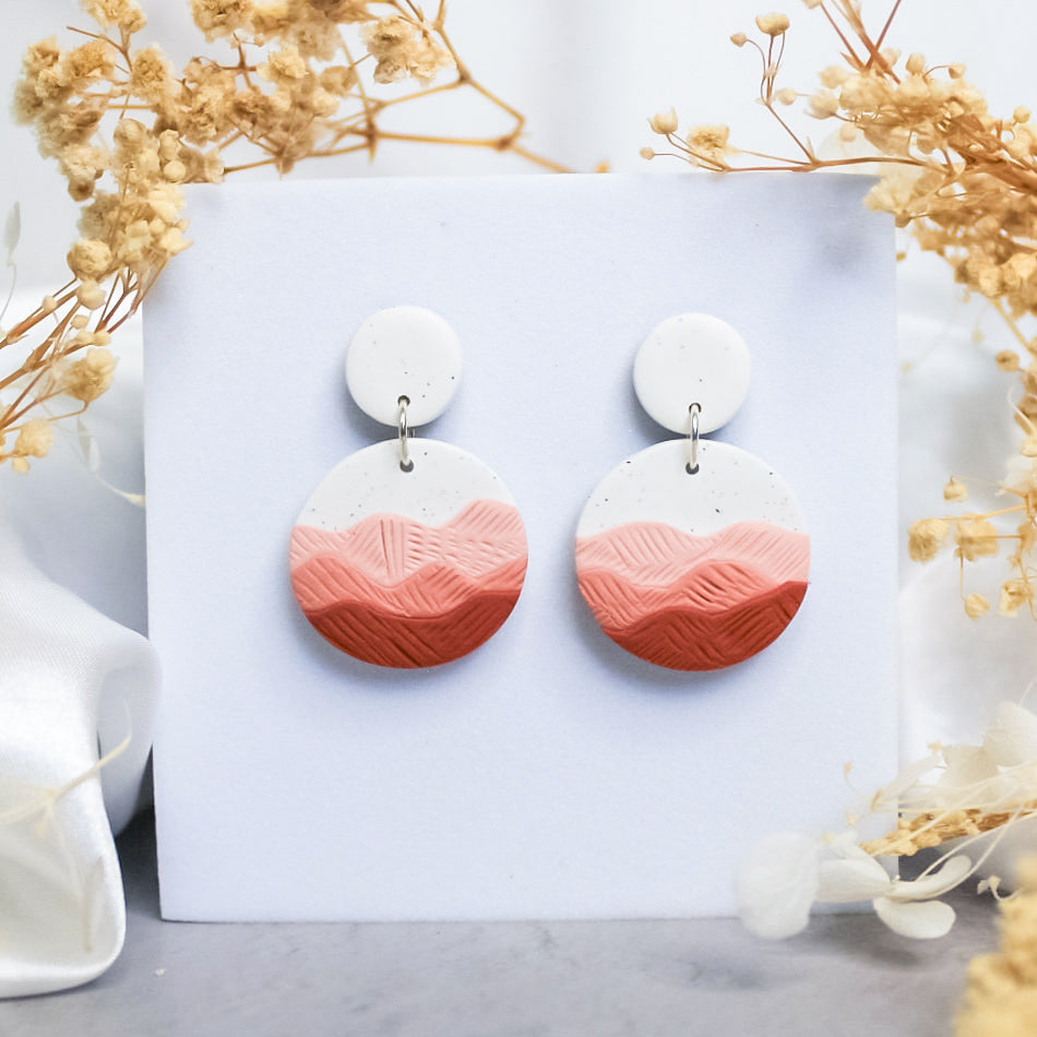 Desert polymer clay earrings | Landscape inspired earrings NZ