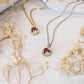 Cherry & Blush Bouquet Pendant Necklace