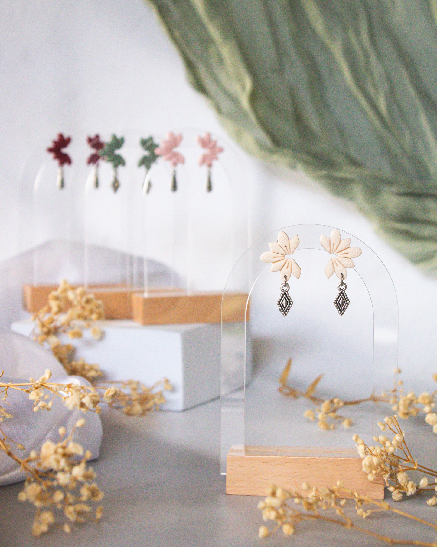 Ivory Bloom Stud Earrings