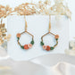 Rustic Ivy Hexagon Earrings